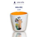  Cốc méo vẽ họa tiết cô gái Việt Nam nhiều màu sắc 