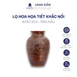  Lọ hoa họa tiết khắc nổi sen 