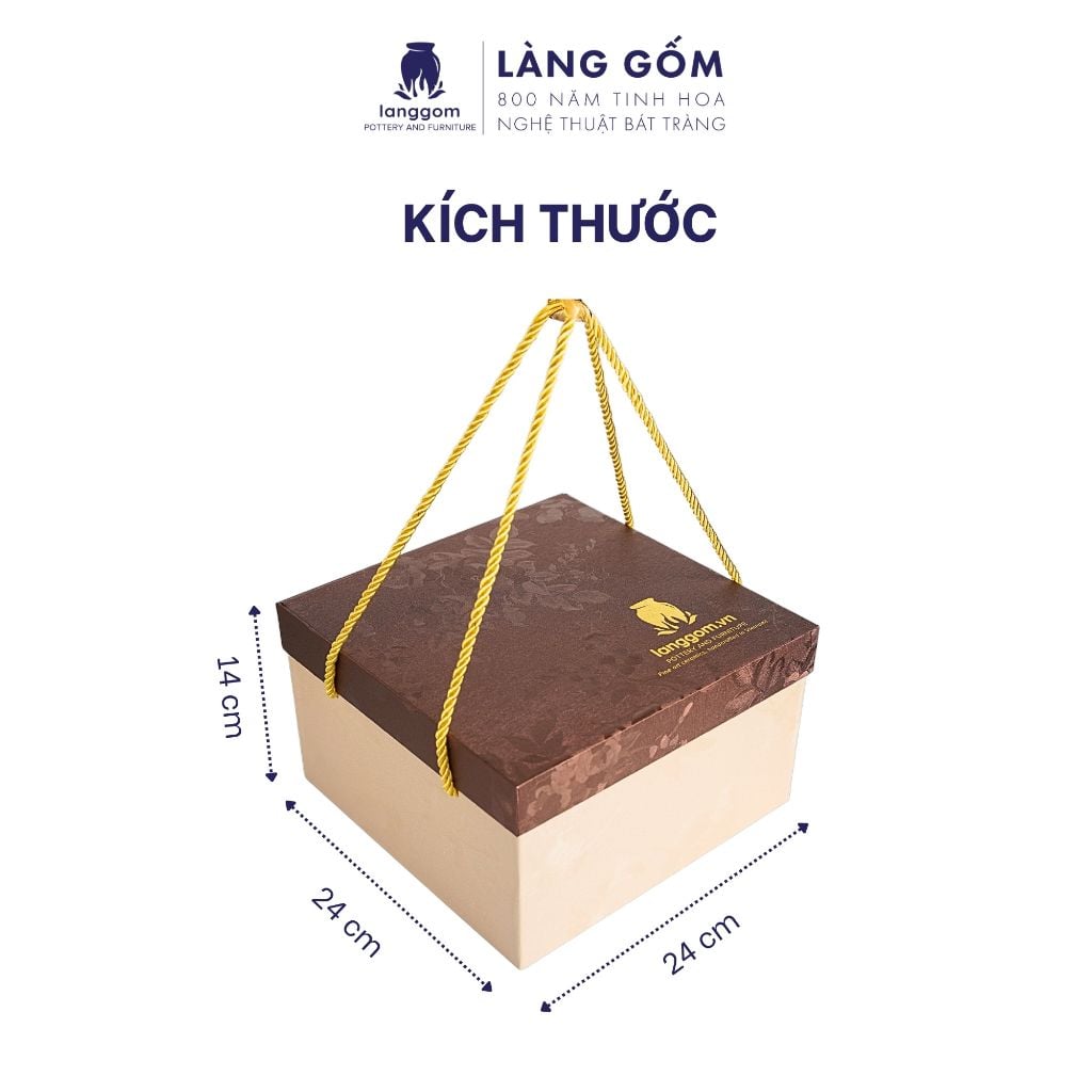  Hộp gấm hoa đựng bộ ấm trà 