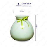  Bình hoa men ngọc dáng giỏ cua béo 