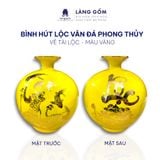  Bình hút lộc dáng cao màu vân đá phong thủy vẽ chỉ vàng 18k nhiều họa tiết - cao 22cm, 25cm 