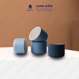  Cốc, ly sứ hình trụ lùn 200ml, không quai, men mát 