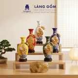  Bảo Bình Tích Lộc Gốm Bát Tràng Cao Cấp - Đắp Nổi 3D Hoàng Kim Màu Ngũ Hành - Quà Tặng Sang Trọng 