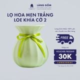  Bình hoa men ngọc dáng loe khía 