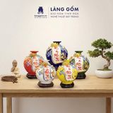  Bình Hút Lộc Phát Tài Phát Lộc Đắp Nổi 3D Gốm Sứ Bát Tràng – Bình Tụ Tài Phong Thủy Quà Tặng Cao Cấp 