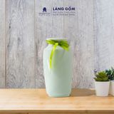  Bình hoa men ngọc dáng phích cổ loe 