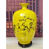  Bình hút lộc vân đá phong thủy vẽ vàng 