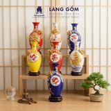  Bảo Bình Tích Lộc Gốm Bát Tràng Cao Cấp - Đắp Nổi 3D Hoàng Kim Màu Ngũ Hành - Quà Tặng Sang Trọng 