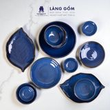  Bộ bàn ăn men hỏa biến - Màu xanh sapphire 