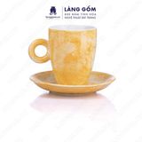 Bộ cốc đĩa cà phê Latte màu vân đá dung tích 330ml 