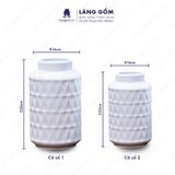  Bình hoa men trắng dáng đèn lồng 