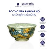  Bát cơm cúng men rạn đắp nổi 
