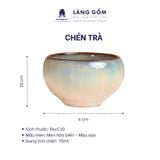  Bộ ấm chén dáng quả hồng màu hỏa biến sữa 