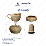  Bộ ấm chén men hỏa biến dáng a còng @ 