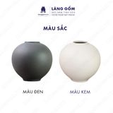  Bình hoa men mát dáng quả bóng tròn có chân 