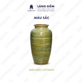  Bình hoa men hỏa biến dáng vò cao đại màu mộc khô 