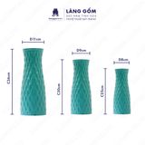  Bình hoa men mát dáng giỏ đan màu pastel 