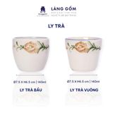  Bộ ấm tích Sắc màu thôn quê men kem vẽ gà trống 