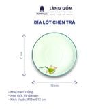  Bộ ấm chén dáng Phú Quý men trắng vẽ đài sen 