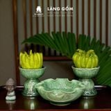  Bát minh đường tụ thủy, bát thả hoa cúng Phật, men hỏa biến cao cấp 