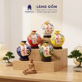  Bình Hút Lộc Phát Tài Phát Lộc Đắp Nổi 3D Gốm Sứ Bát Tràng – Bình Tụ Tài Phong Thủy Quà Tặng Cao Cấp 