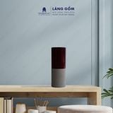  Bình hoa men mát mix 2 màu đỏ - xám 