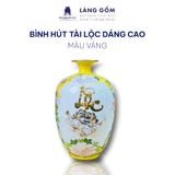  Bình hút lộc Vẽ vàng 18K vẽ nổi dệt gấm thêu hoa phong thủy 