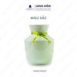  Bình hoa men ngọc dáng vai vuông thấp 