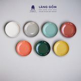 Bộ cốc đĩa có quai kiểu Mohem dáng tròn men mờ dáng basic nhiều màu 