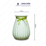  Bình hoa men ngọc dáng giỏ cua khía 