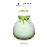 Bình hoa men ngọc dáng giỏ cua béo 