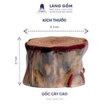  Đế gốc cây lót ấm trà men hỏa biến 