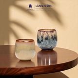  Cốc uống trà dáng khum men hoả biến dung tich 170ml 