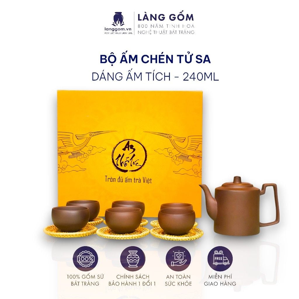  Ấm đất mộc nguyên khoáng cao cấp dáng Ấm Tích 