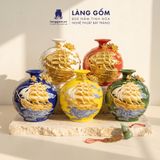  Bình Hút Lộc Phong Thủy Đắp Nổi Vàng 3D - Thuận Buồm Xuôi Gió - Quà Tặng Tân Gia, Đối Tác Sang Trọng 