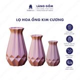  Bình hoa men mát dáng ống kim cương màu pastel 