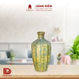  Bình hoa men hoả biến dáng chai múi 