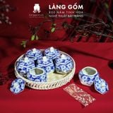  Khay gỗ sồi đựng hũ mứt hình chữ nhật, hình vuông, khay may cho set hũ mứt 