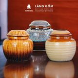  Hũ đựng trà men hoả biến 