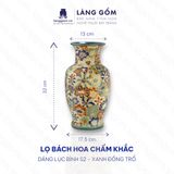  Bình hoa bách hoa dáng lục bình 