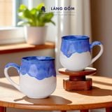  Cốc bầu miệng loe có quai (mug cup) 400ml men hỏa biến 