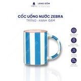  Cốc sứ cao cấp có quai Zebra, kiểu kẻ sọc, dung tích 500ml 