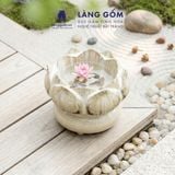  Bát Thả Hoa Men Hỏa Biến Gốm Sứ Bát Tràng Dáng Búp Sen 