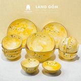  Bộ bàn ăn Bát Tràng màu vân đá 