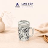  Cốc Sứ Lọc Trà Có Nắp Nhiều Họa Tiết - Cốc Vẽ Tay Thủ Công Cao Cấp - Dung Tích 400ml 