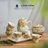  Bộ bình nước gốm sứ Bát Tràng cao cấp họa tiết vẽ tay 