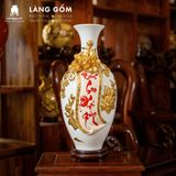  Bảo Bình Tích Lộc Gốm Bát Tràng Cao Cấp - Đắp Nổi 3D Hoàng Kim Màu Ngũ Hành - Quà Tặng Sang Trọng 