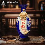  Bảo Bình Tích Lộc Gốm Bát Tràng Cao Cấp - Đắp Nổi 3D Hoàng Kim Màu Ngũ Hành - Quà Tặng Sang Trọng 