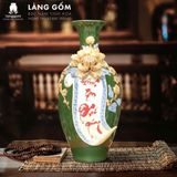  Bảo Bình Tích Lộc Gốm Bát Tràng Cao Cấp - Đắp Nổi 3D Hoàng Kim Màu Ngũ Hành - Quà Tặng Sang Trọng 