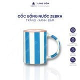  Cốc sứ cao cấp có quai Zebra, kiểu kẻ sọc, dung tích 500ml 